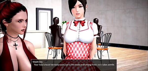  4 - Mythic Manor - Velle uses magic and the waitress shows her big tits (dubbing)